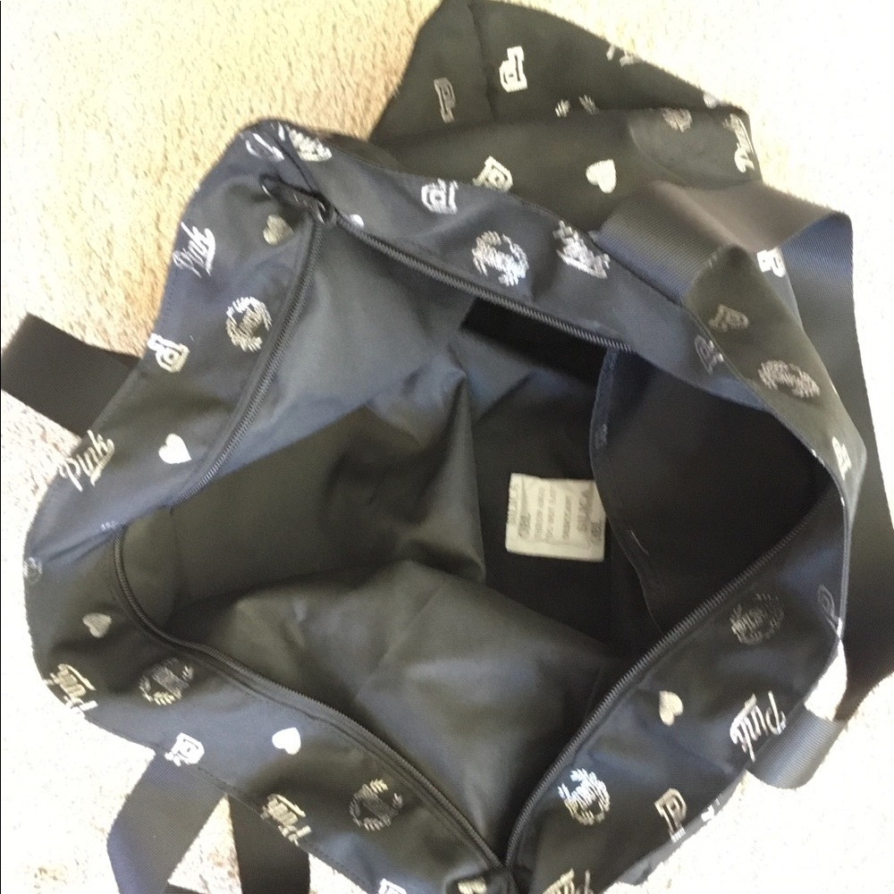 Pink Victoria’s Secret Zippered Canvas Tote NWT - Picture 5 of 8
